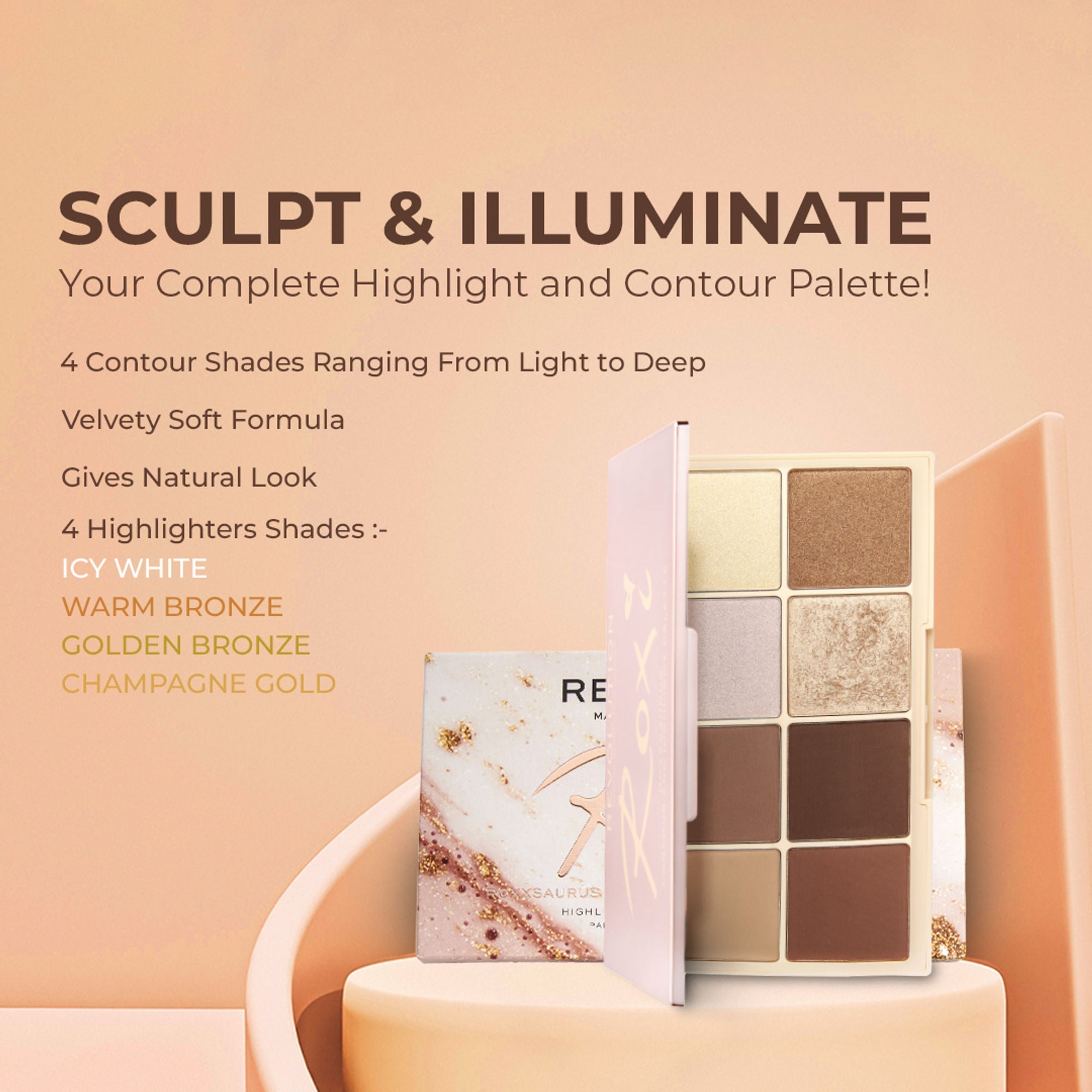 Makeup Revolution X Roxxsaurus Highlight & Contour Palette