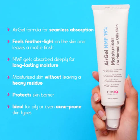 COSIQ AirGel NMF-15% Moisturiser for Oily Skin