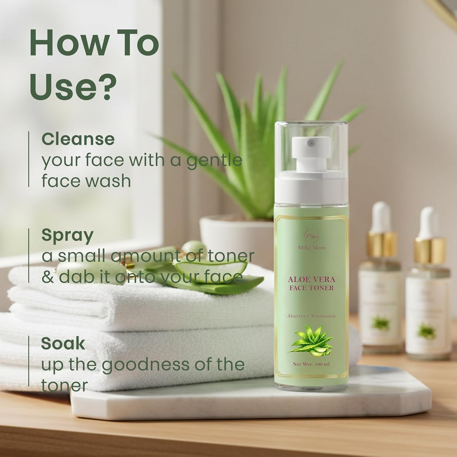 Milky Moon Aloe Vera Toner Instant Cooling & Hydrating Face Toner
