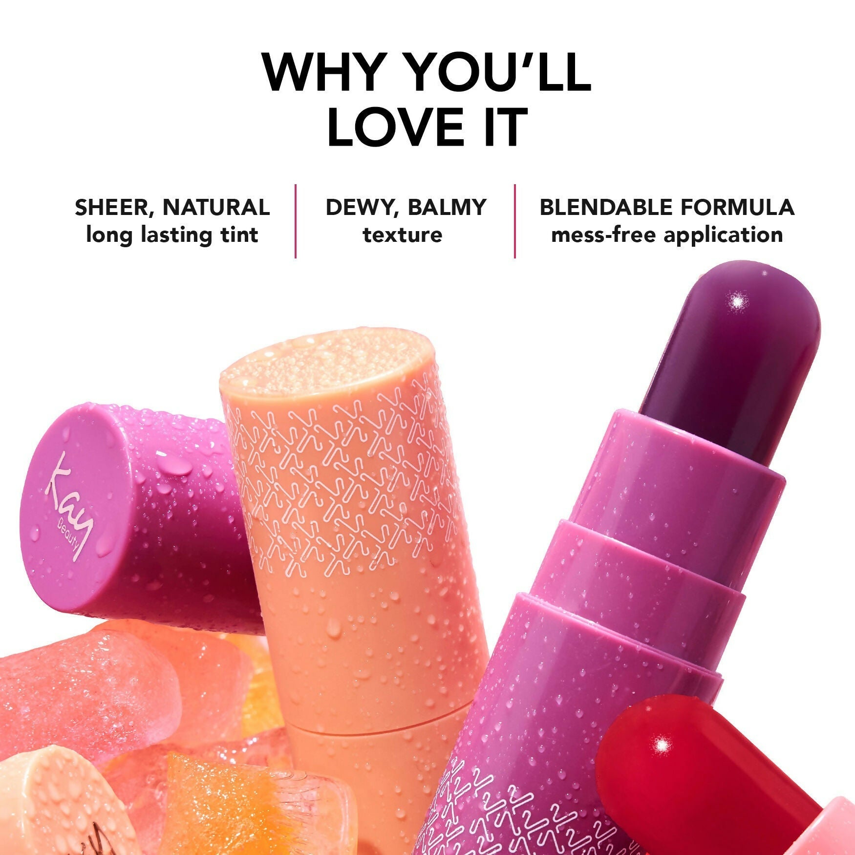 Kay Beauty Jelly Lip & Cheek Popsicle Wand - Strawberry Crush