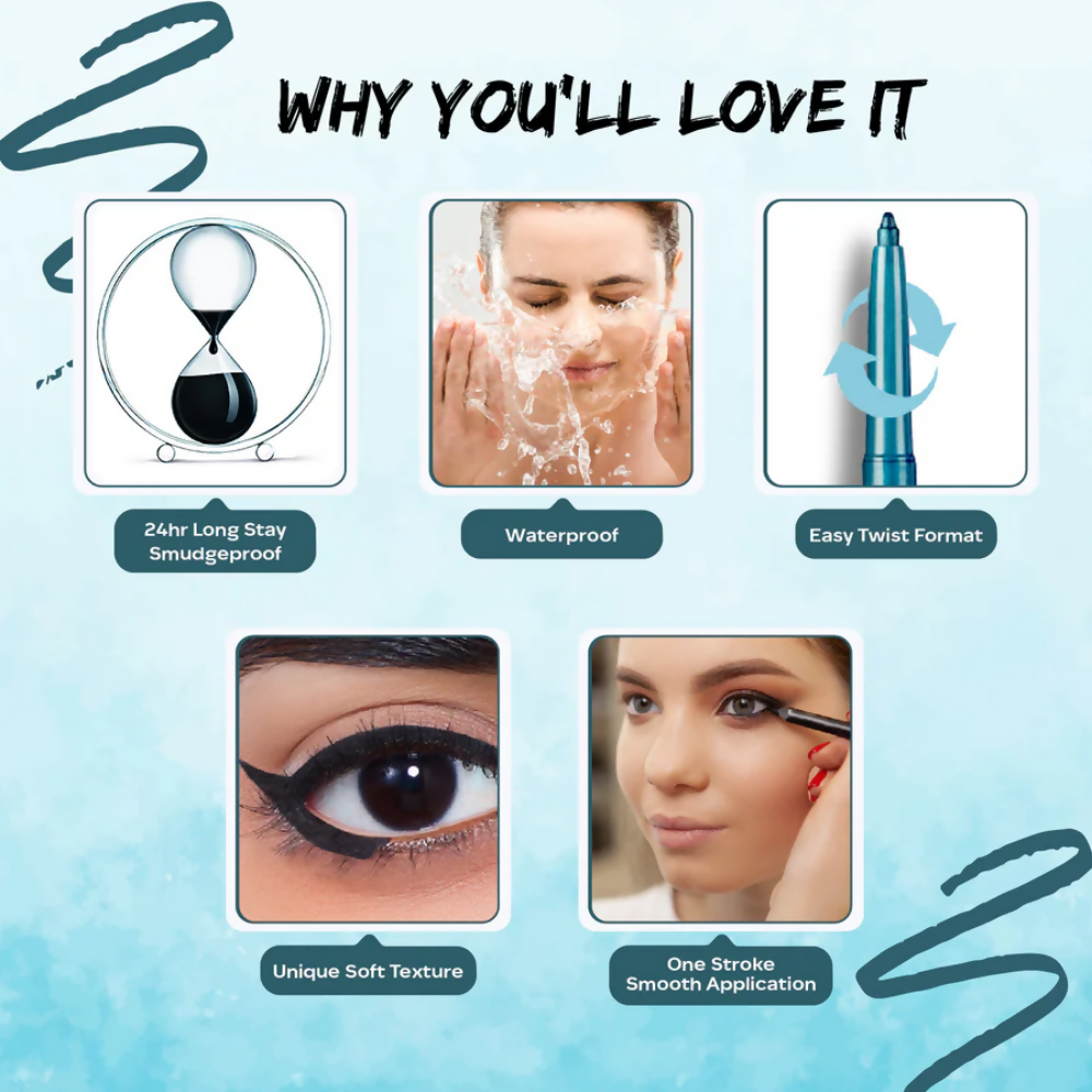 Faces Canada Ultime Pro Twist Eye Kajal Liner - Blue 03