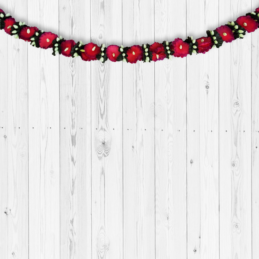 Red Flower Artificial Garland