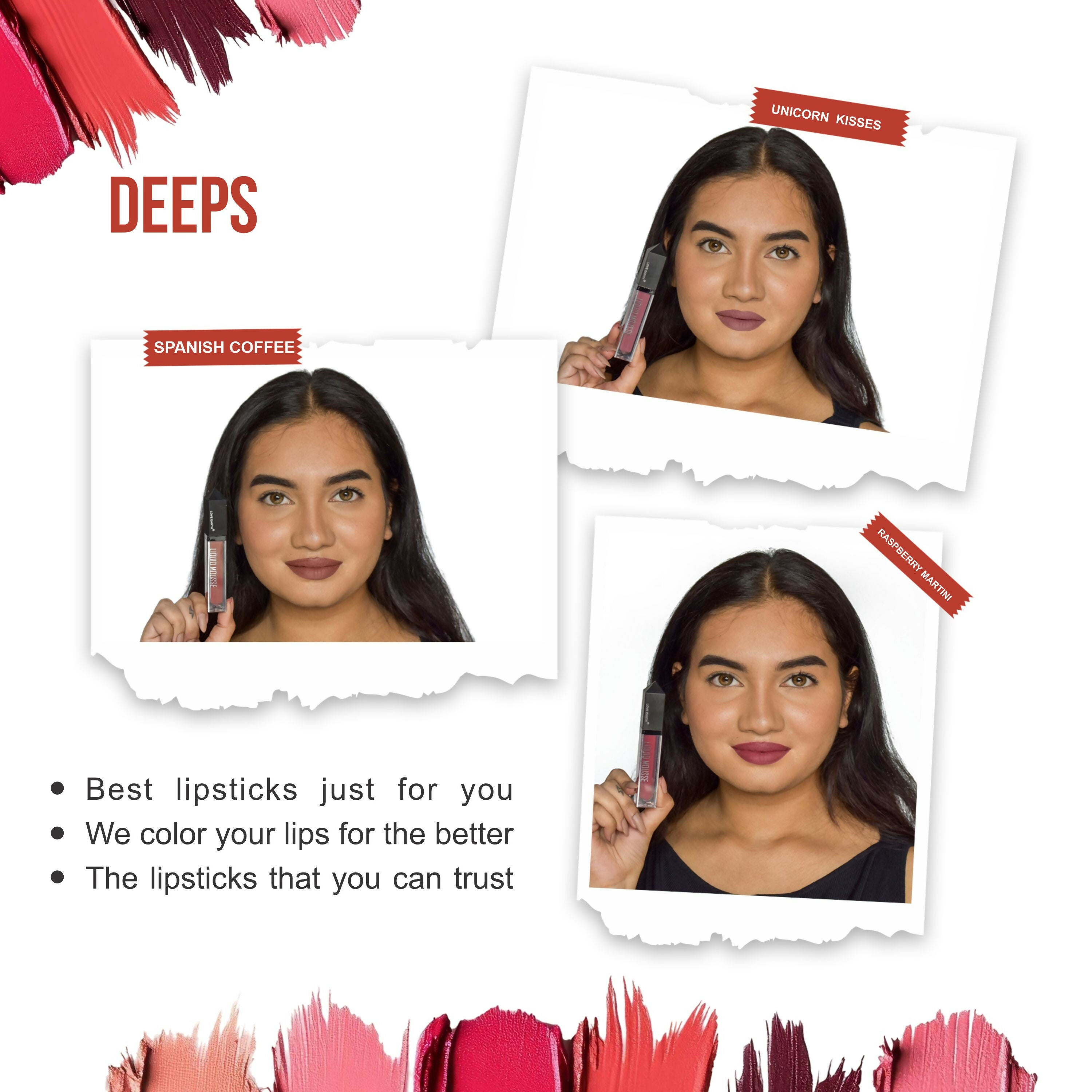Love Earth Liquid Mousse Matte Lipstick - Deeps