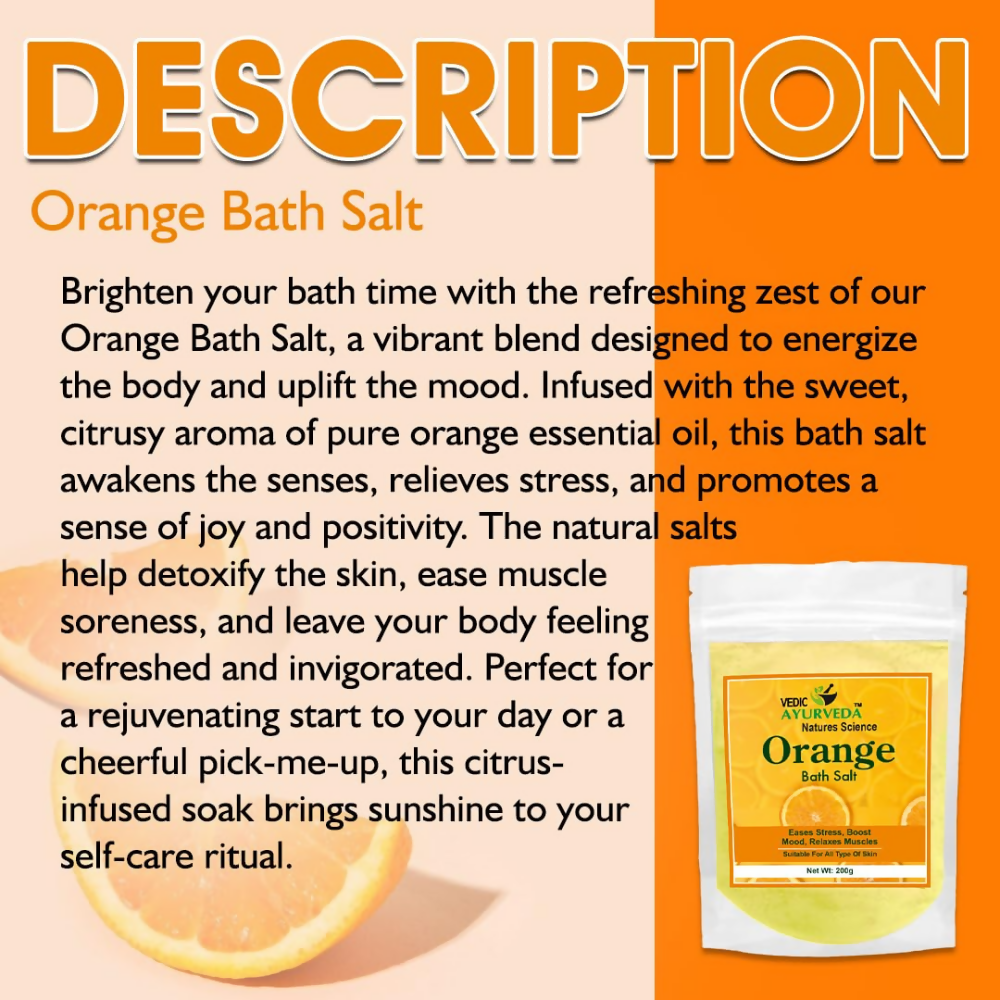 VedicAyurveda Orange Bath Salt
