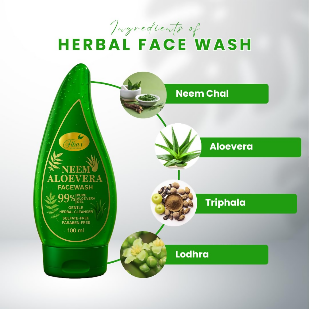 Fibax Ayurveda Herbal Neem & Aloe Vera Face Wash