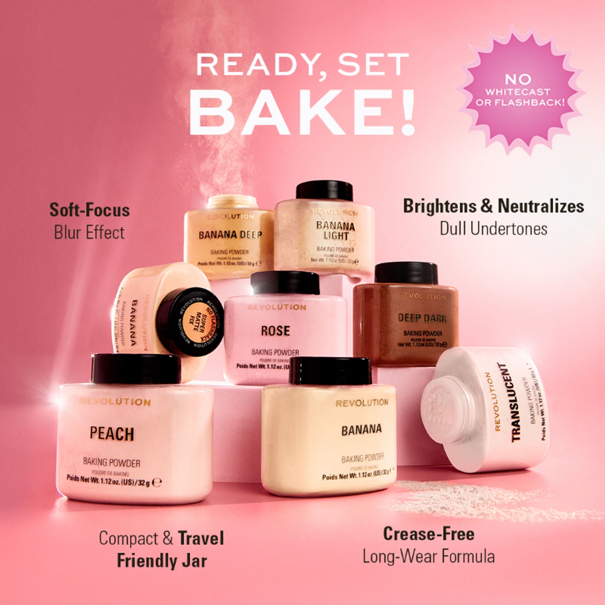 Makeup Revolution Loose Baking Powder - Banana