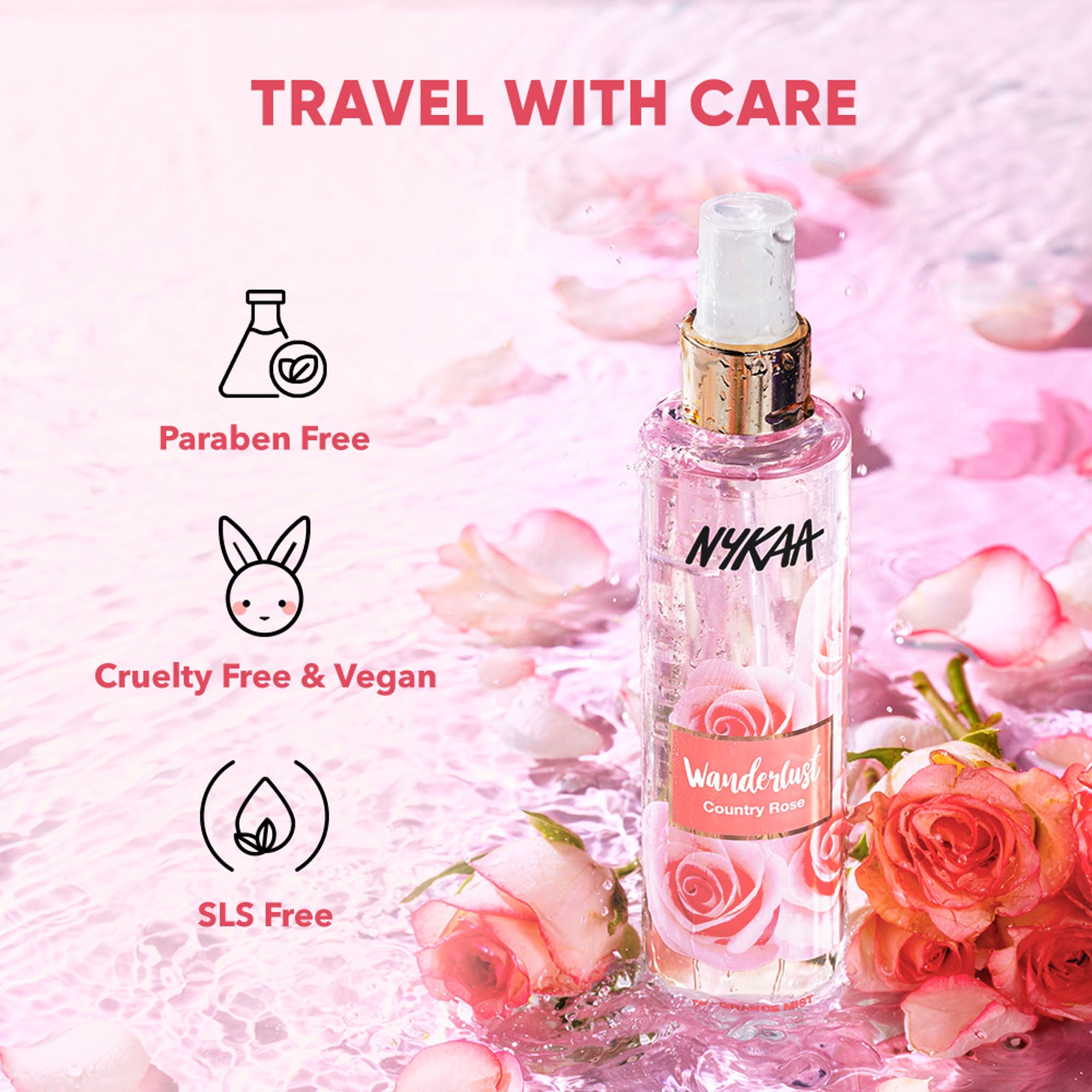 Wanderlust Fragrance Mist For Her - Country Rose