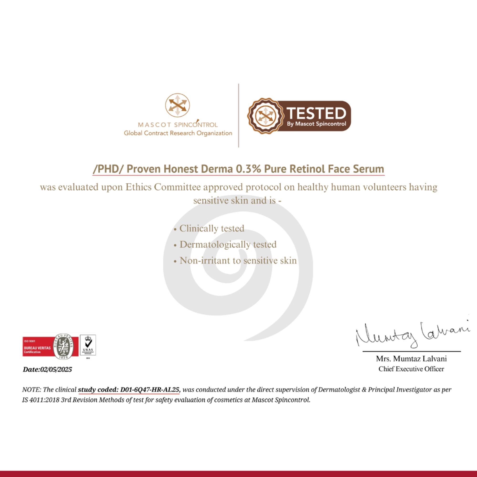 Proven Honest Derma (PHD) 0.3% Retinol Serum With Bakuchiol & Peptides