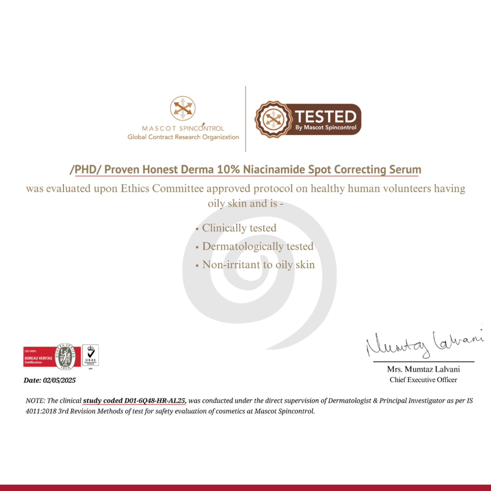 Proven Honest Derma (PHD) 10% Niacinamide Spot Correcting Serum