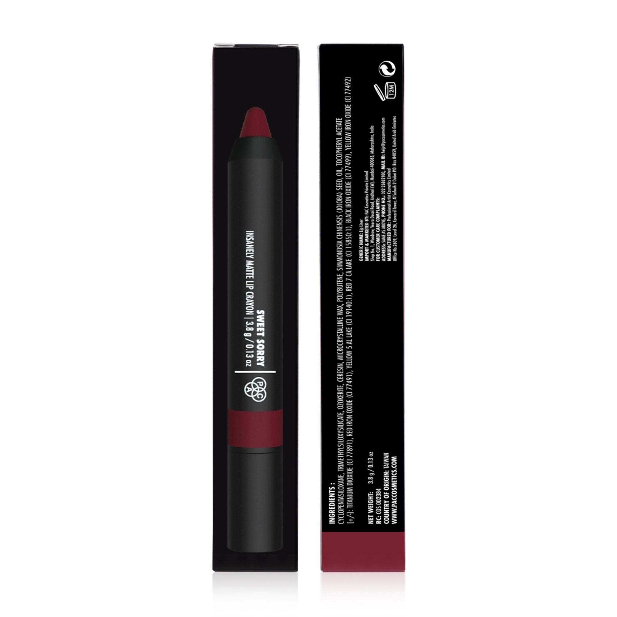 PAC Studio Insanely Matte Lip Crayon - Sweet Sorry