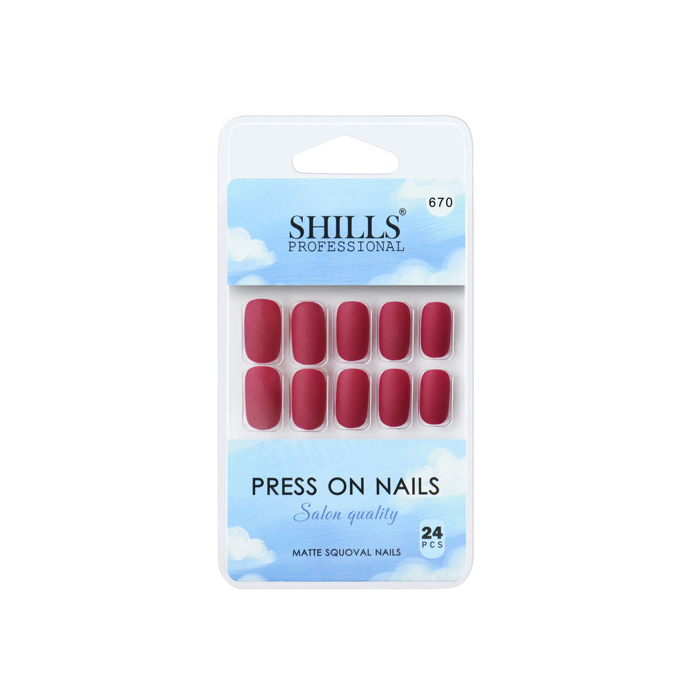 Shills Professional Reusable Press On Nails Square - SPN670