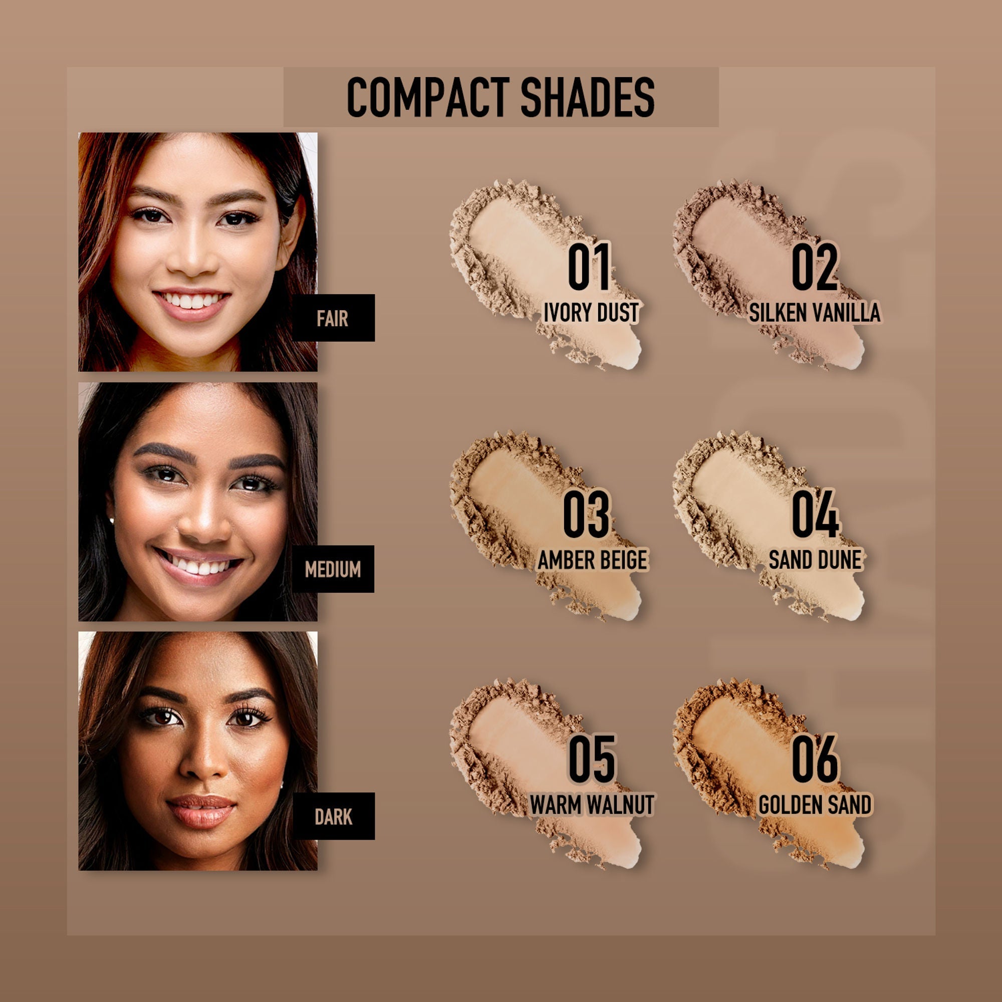 Miss Claire Hd Compact Powder - 01 Ivory Dust