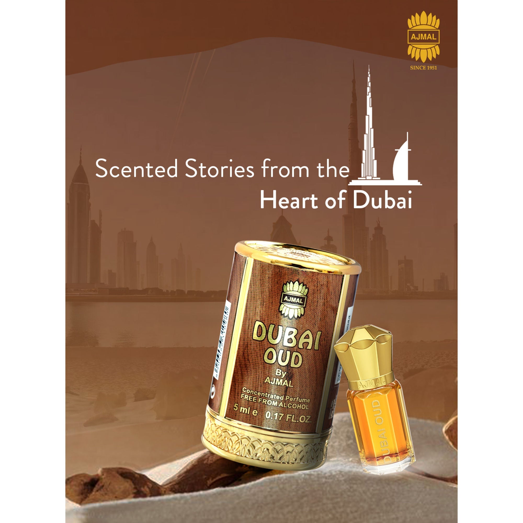 Ajmal India Dubai Oud Attar Concentrated Perfume For Her
