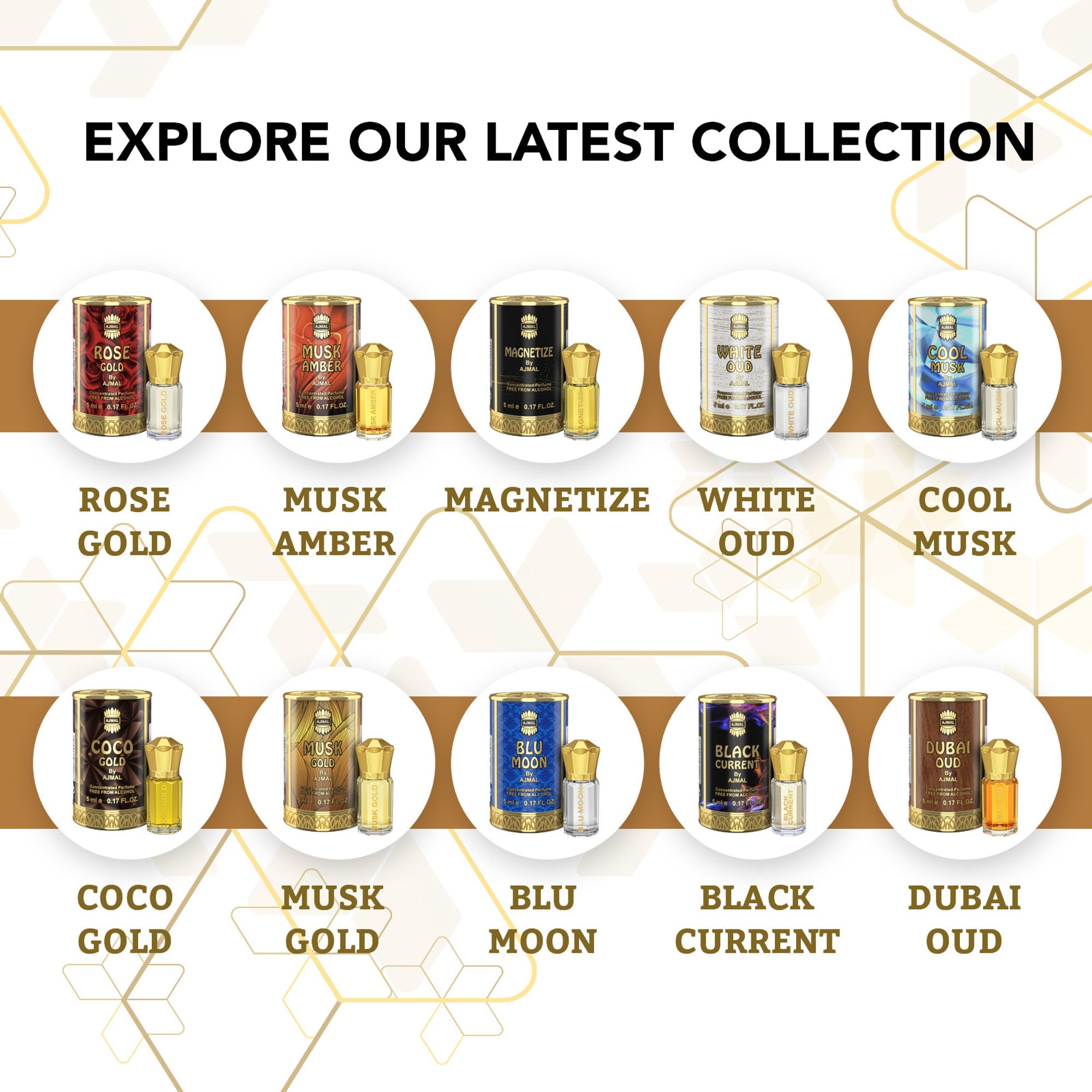 Ajmal India Musk Gold Attar Concentrated Perfume For Her
