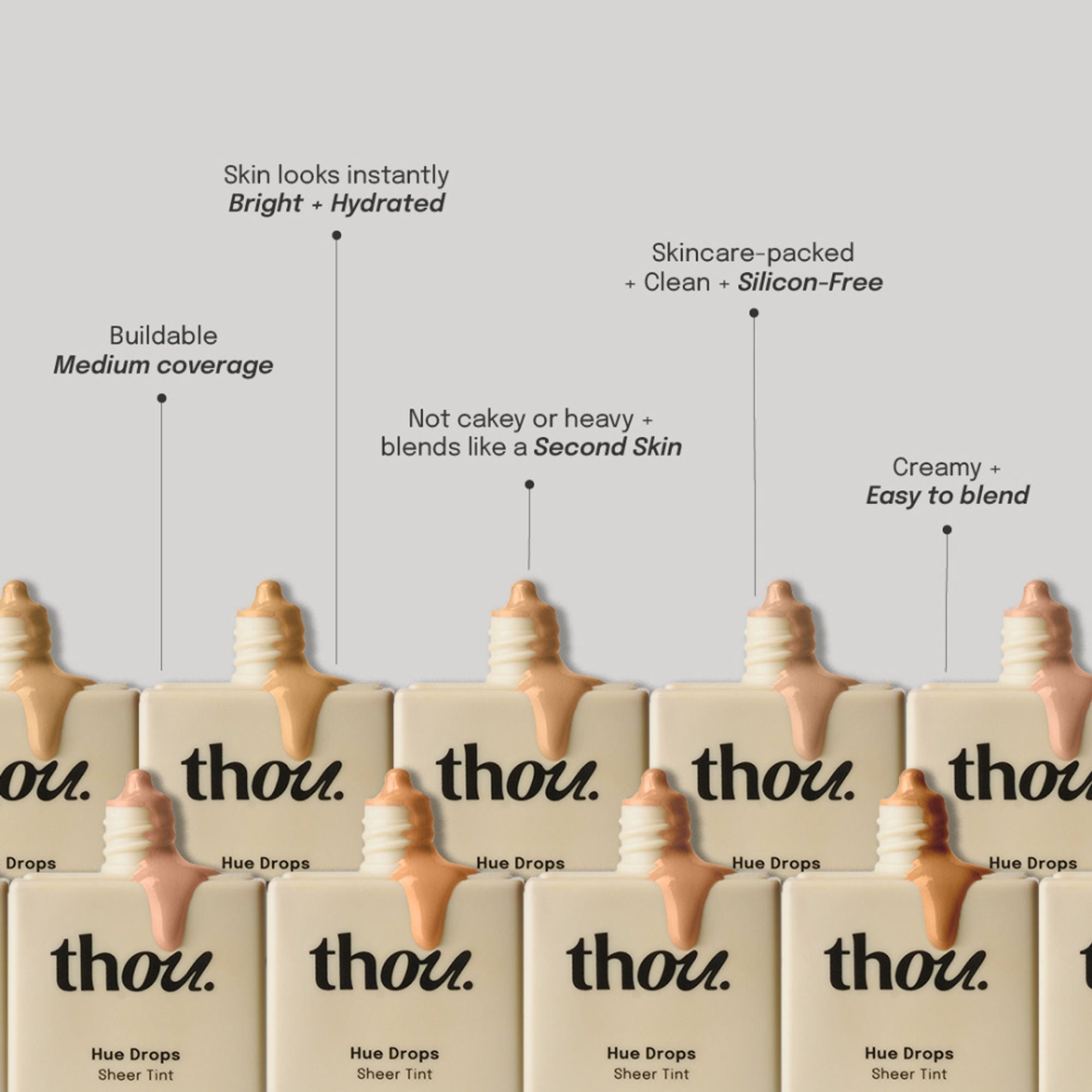 Thou Hue Drops Sheer Skin Tint - 180 Warm