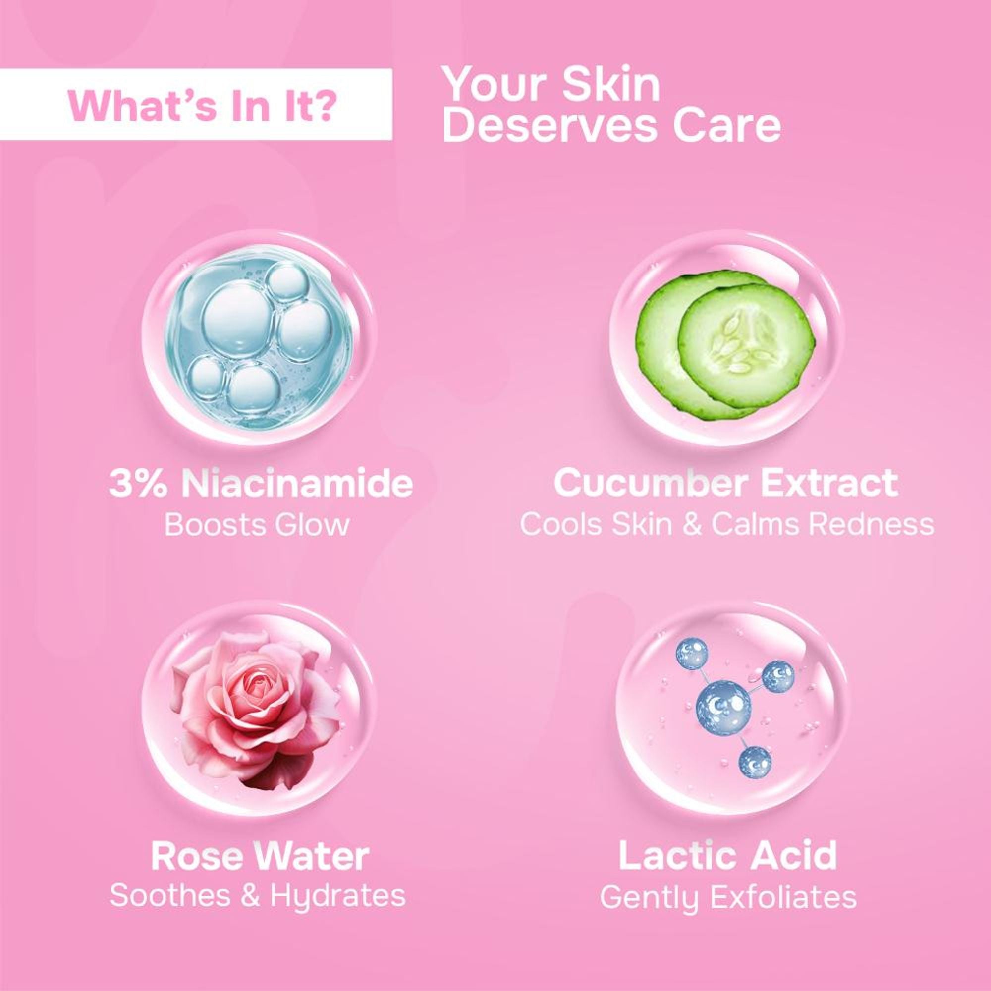 Swiss Beauty Care Glow Fusion Face Toner - 3% Niacinamide & Cucumber Extract