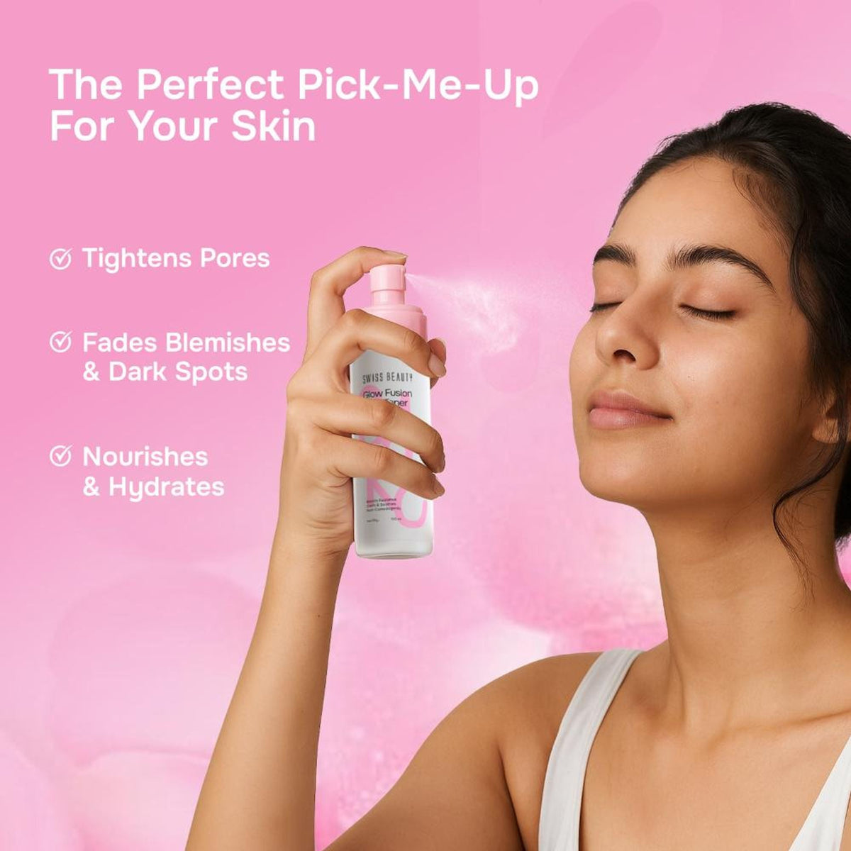 Swiss Beauty Care Glow Fusion Face Toner - 3% Niacinamide & Cucumber Extract