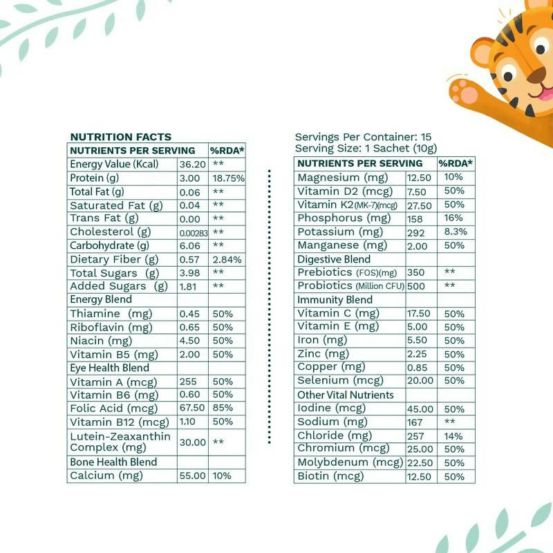 OZiva Kids Superfood Growth Protein Drink Mix
