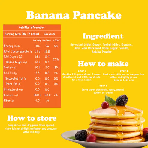 Gladful Banana Pancake and Choco-Banana Pancake - Pack of 2