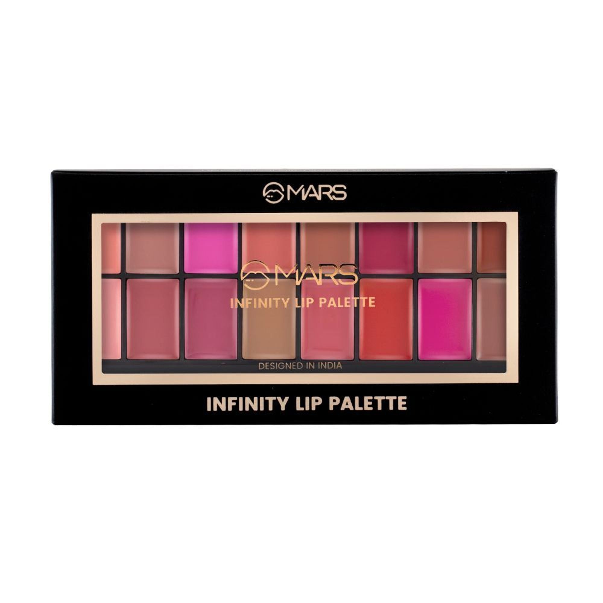 MARS Cosmetics Infinity Lip Palette with Spatula cum Applicator - 03 Multicolor