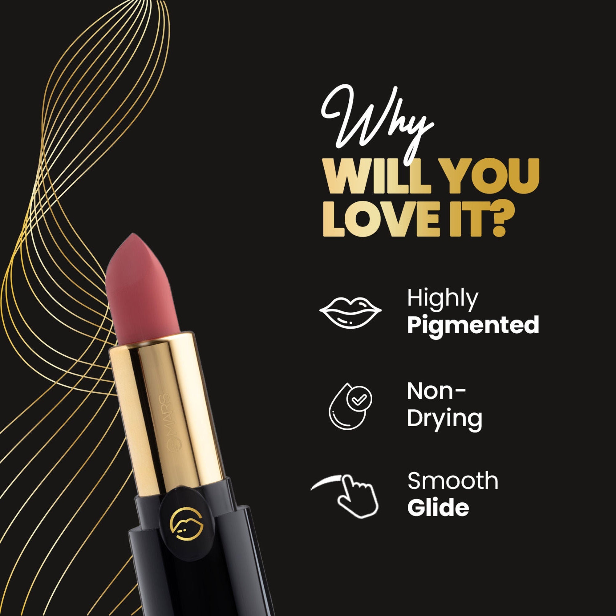 MARS Cosmetics Plush Velvet Lipstick - Volcanic Red