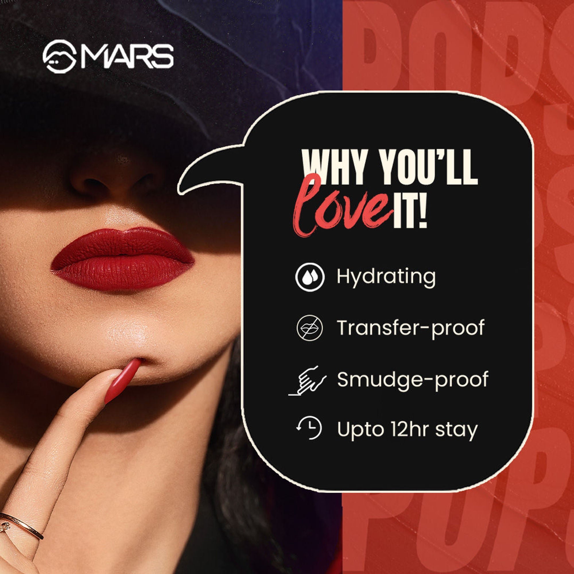 MARS Cosmetics Popstar Non Drying Liquid Mousse Lipstick - 16 Get Poppin
