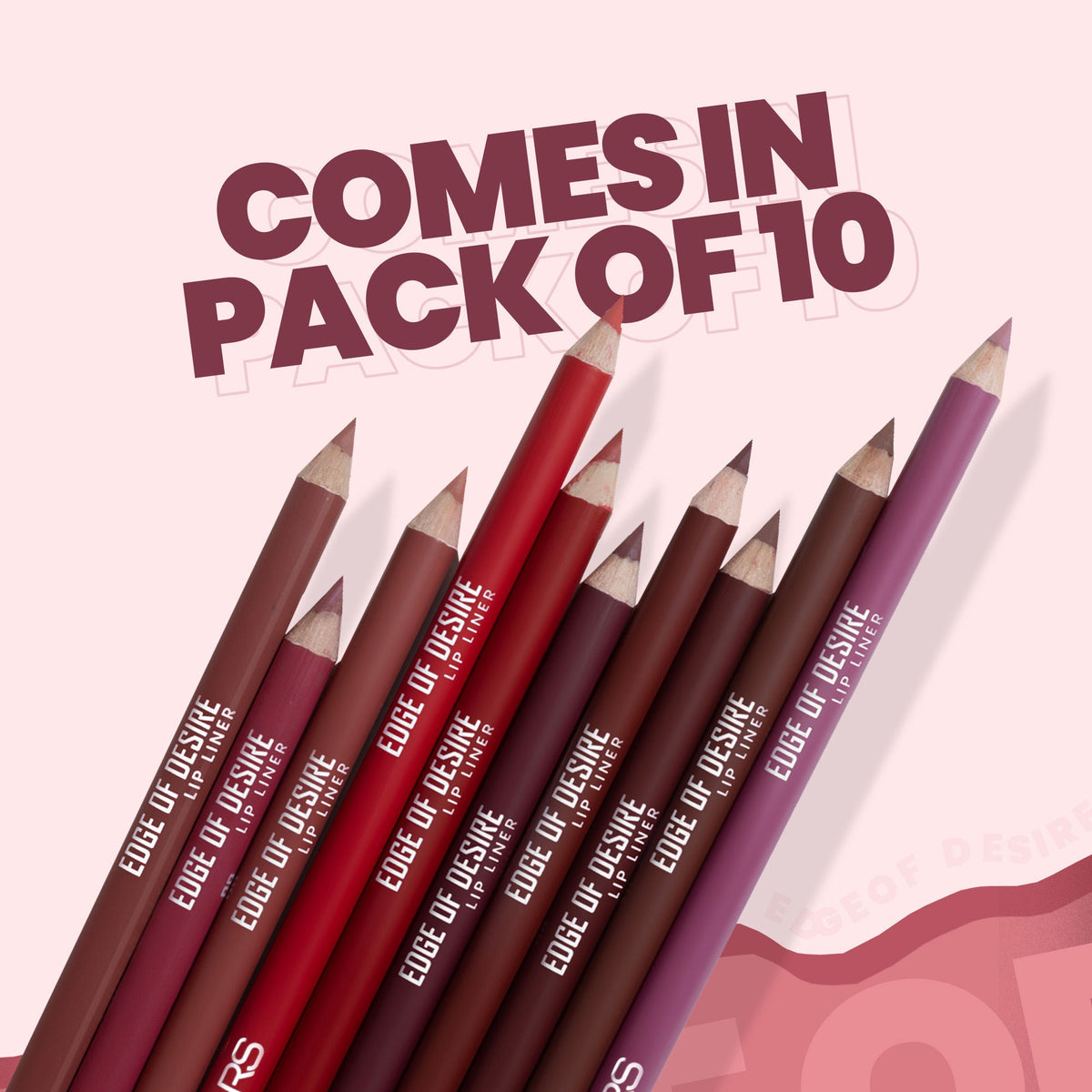 MARS Cosmetics Matte Lip Liner Set of 10 - Set B