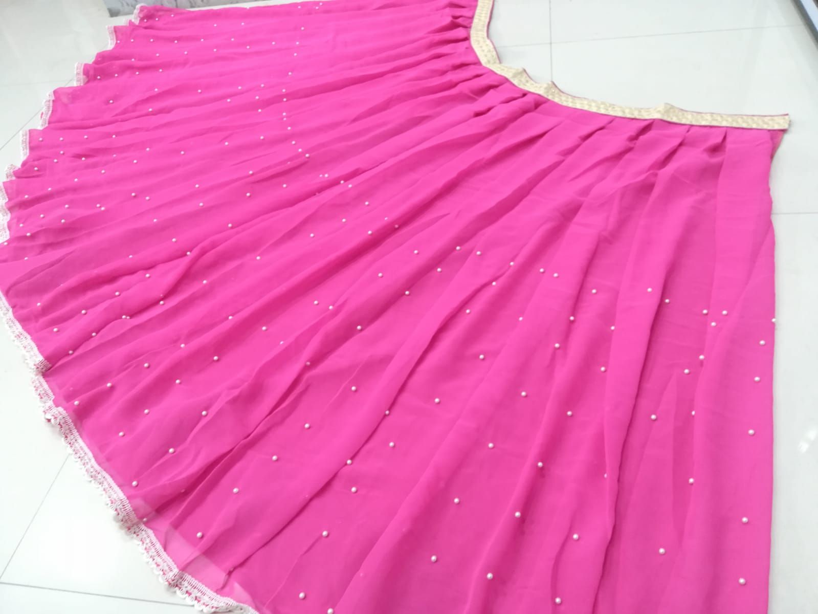 Aastha fashion multi faux georgette lehanga blouse fabric embroidery work