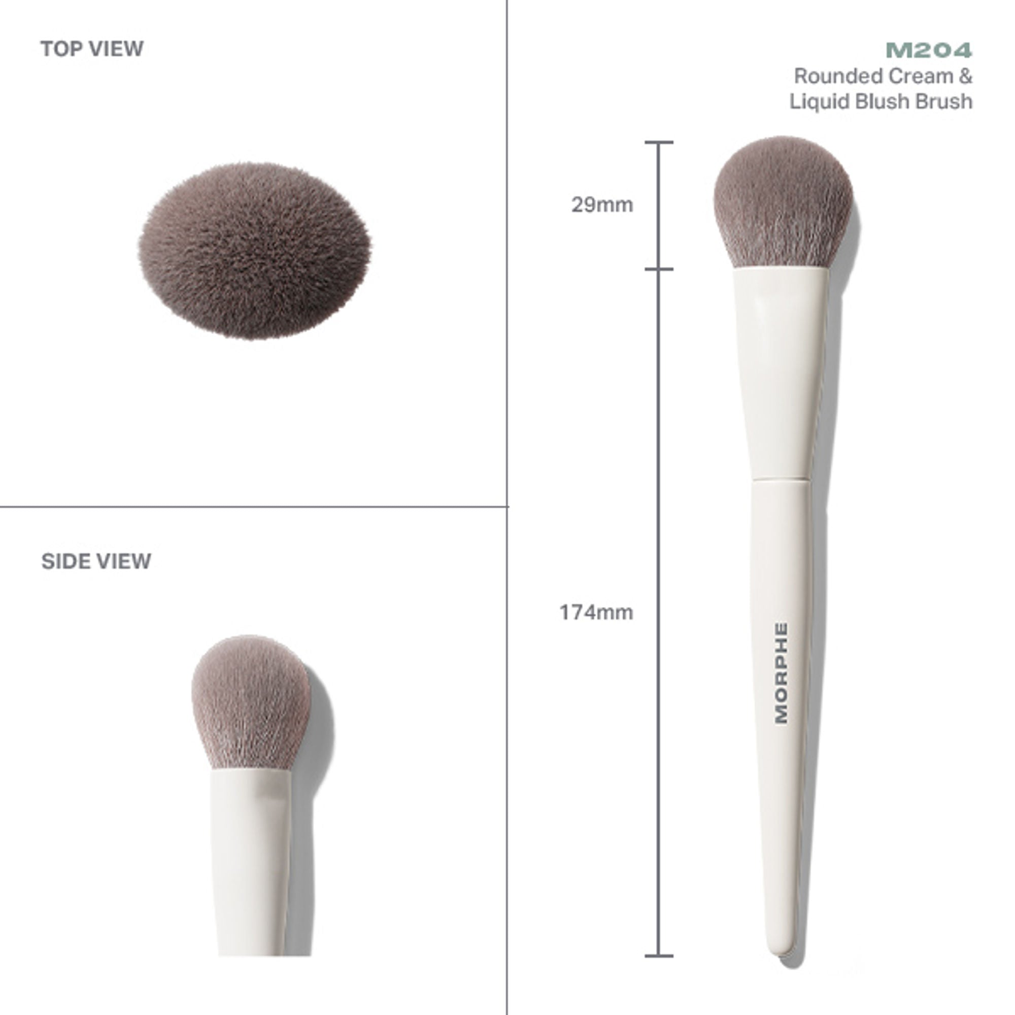 MORPHE M204 Rounded Cream & Liquid Blush Brush