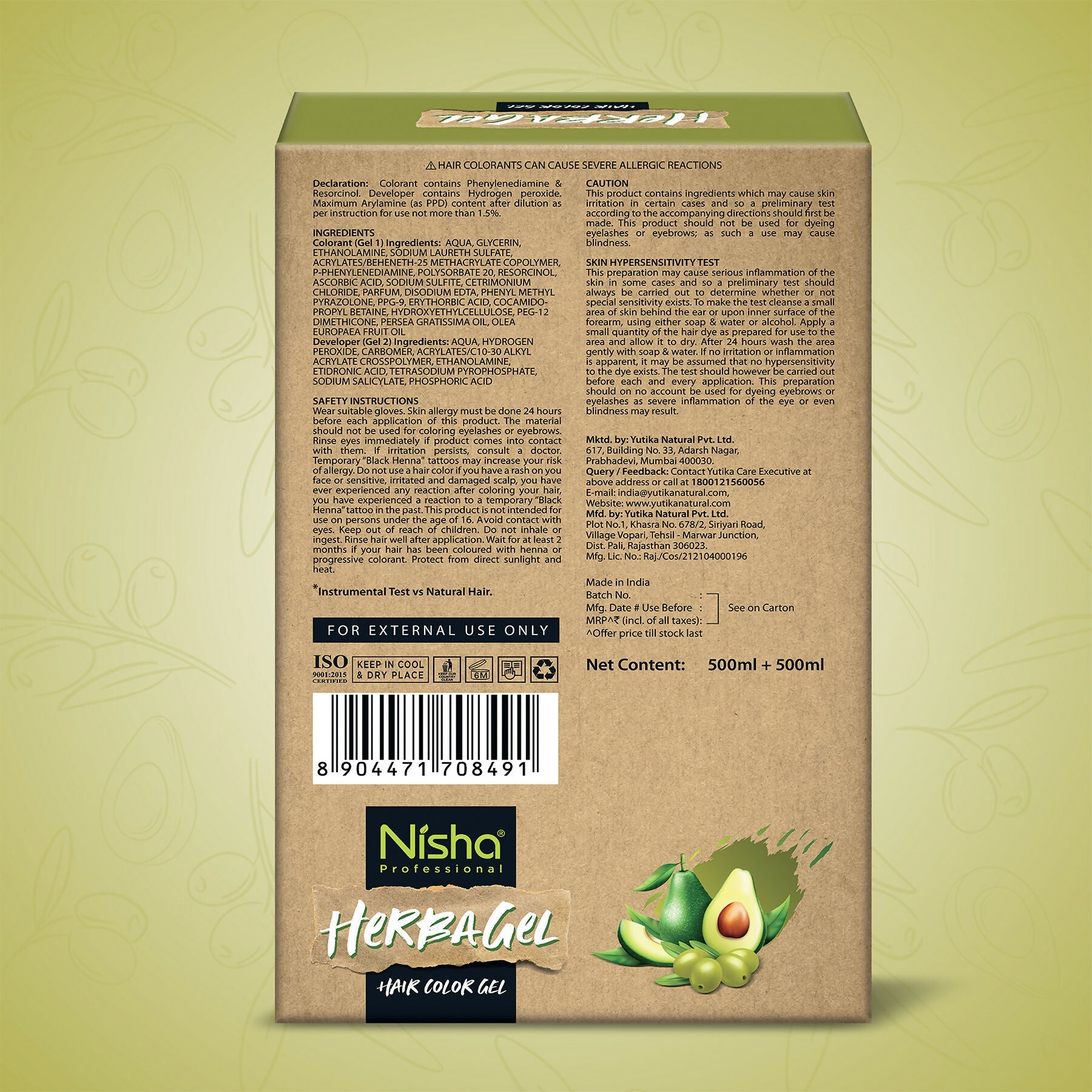Nisha Care Hair & Beard Colour Gel-Original Black