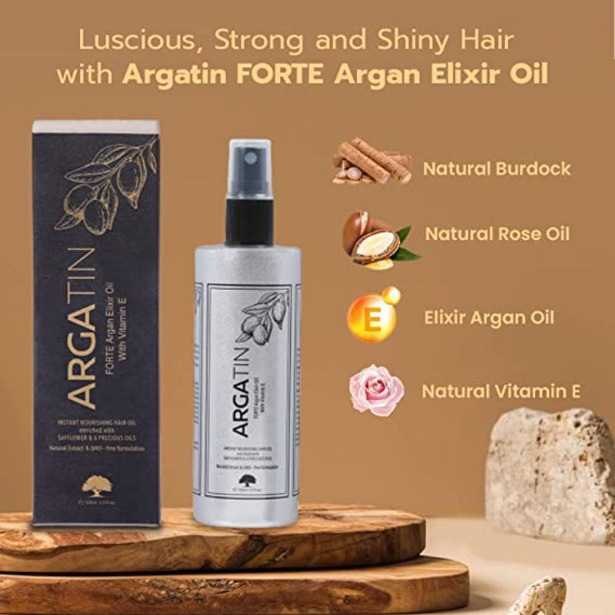 Argatin Argan Elixir Oil For Dry Damaged & Frizzy Hair