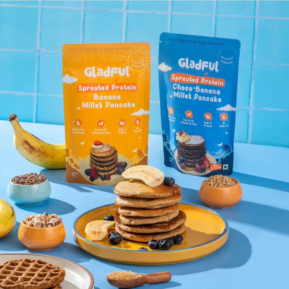 Gladful Banana Pancake and Choco-Banana Pancake - Pack of 2