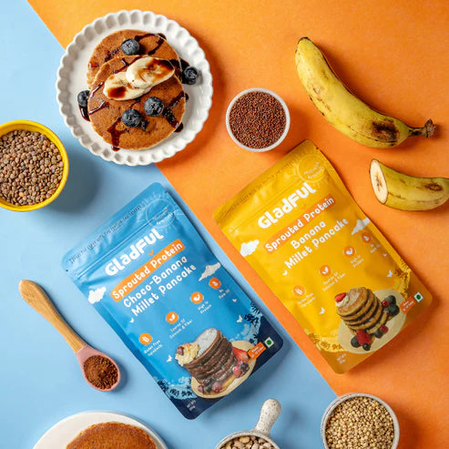 Gladful Banana Pancake and Choco-Banana Pancake - Pack of 2