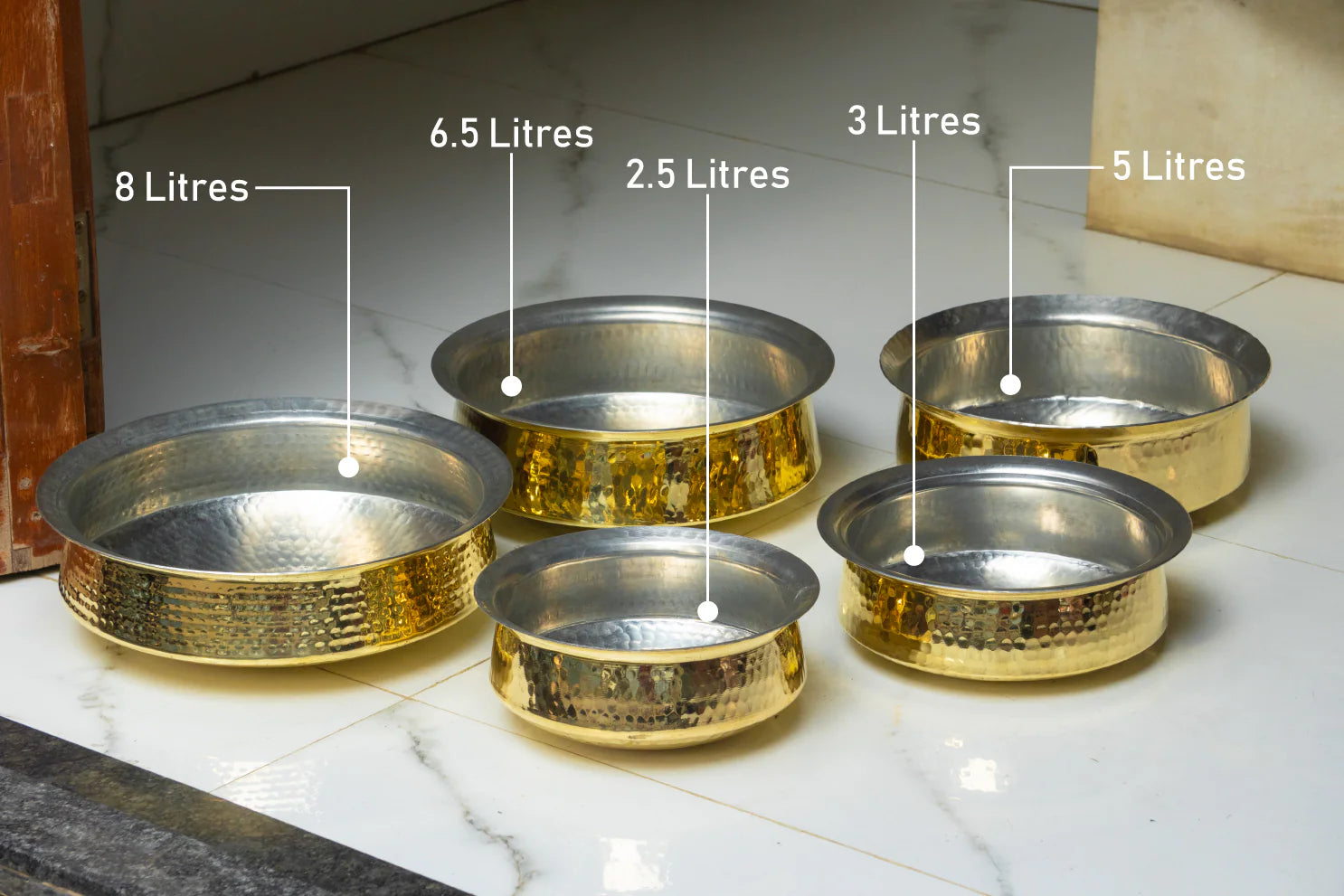 Health Smith Pure Brass Lagan for Cooking – Tin Coated (Kalai)