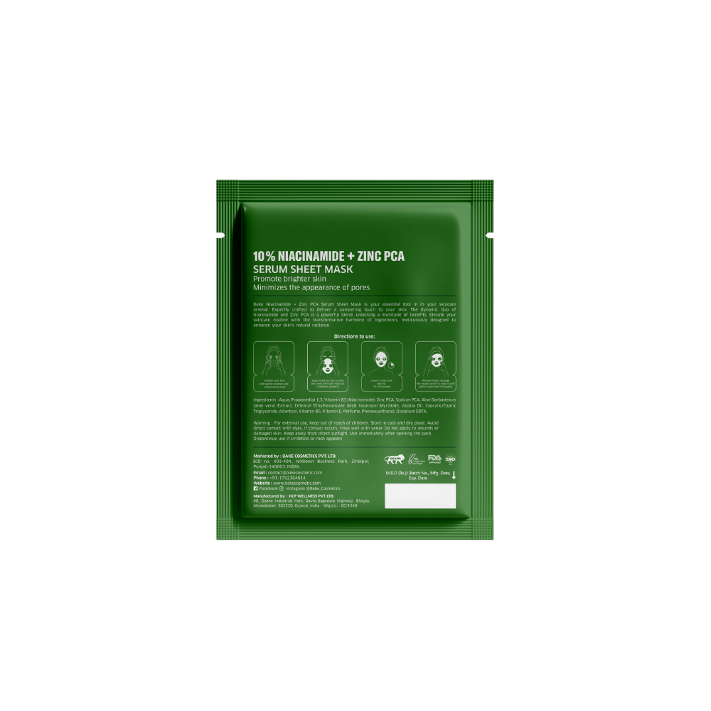 Bake 10% Niacinamide + Zinc PCA Serum Sheet Mask