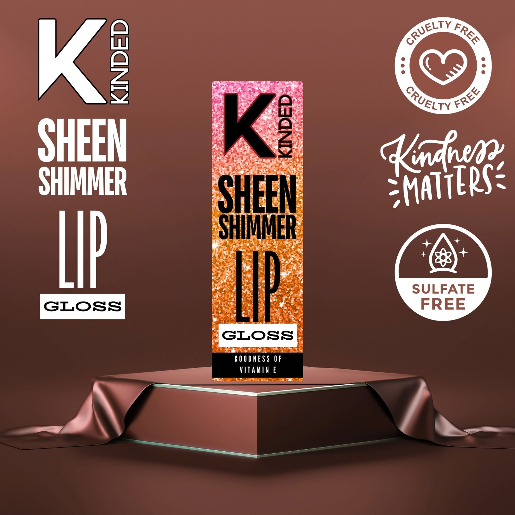 KINDED Sheen Shimmer Lip Gloss - 07 Orchid Beetroot