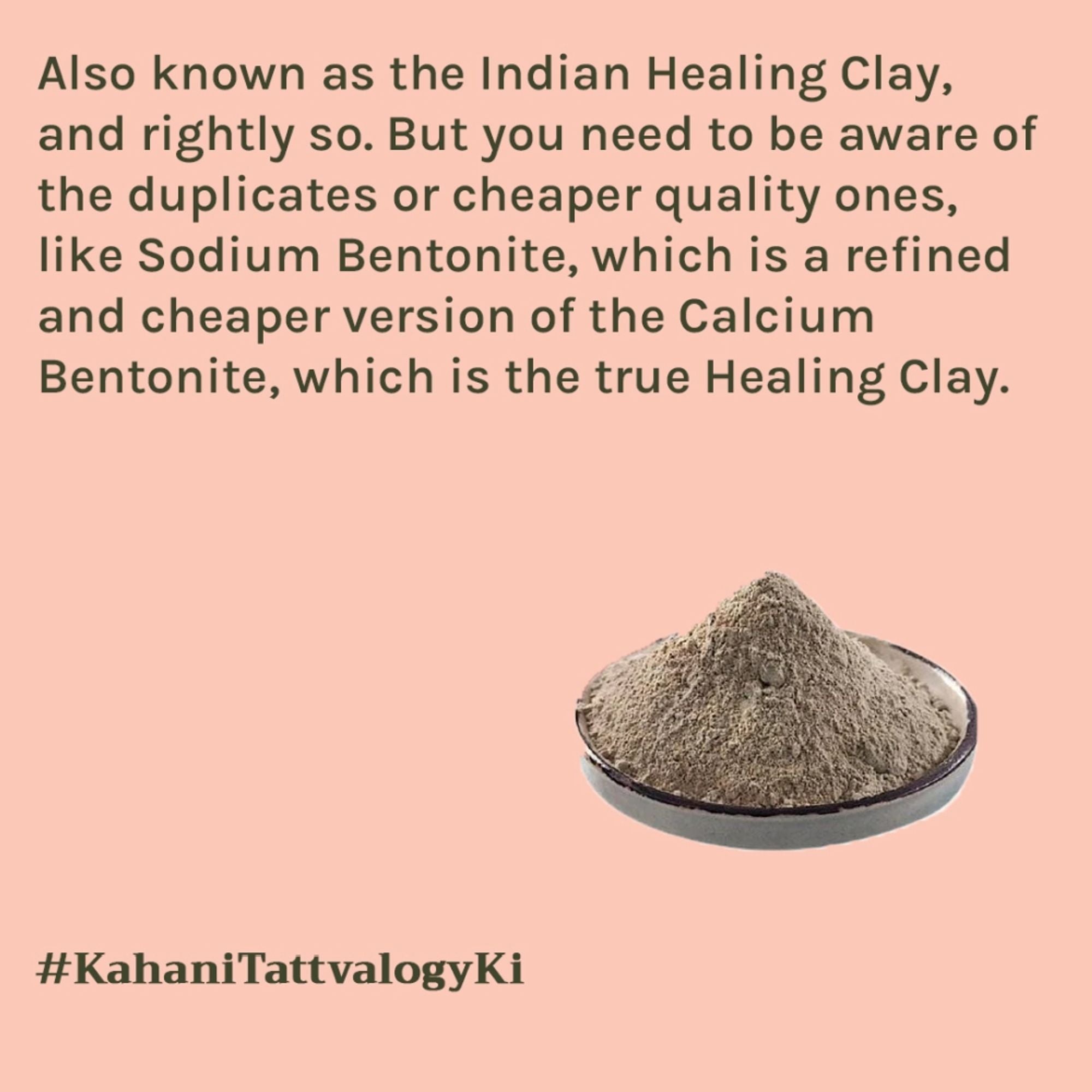 Tattvalogy Indian Bentonite Clay Powder - Detox Mask for Oily Skin, Acne and Deep Pore Cleansing
