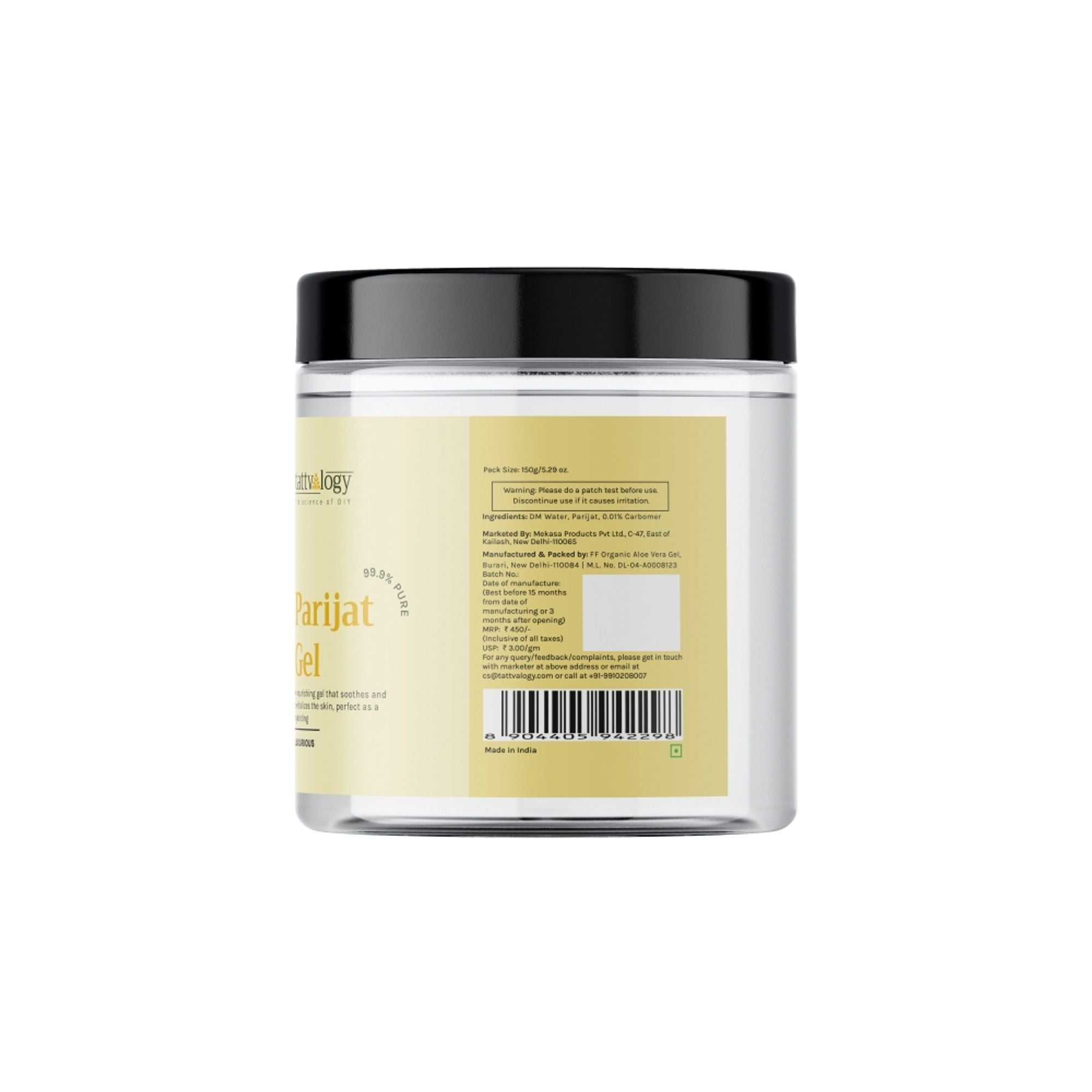 Tattvalogy Parijat Gel - Soothes Skin, Reduces Acne & Pigmentation for a Clear, Radiant Complexion