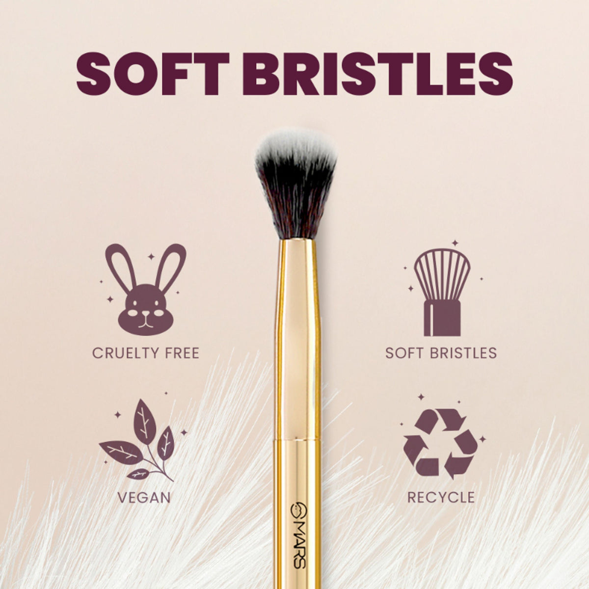 MARS Cosmetics Artist's Arsenal Professional Big Blending Eyeshadow Brush Golden