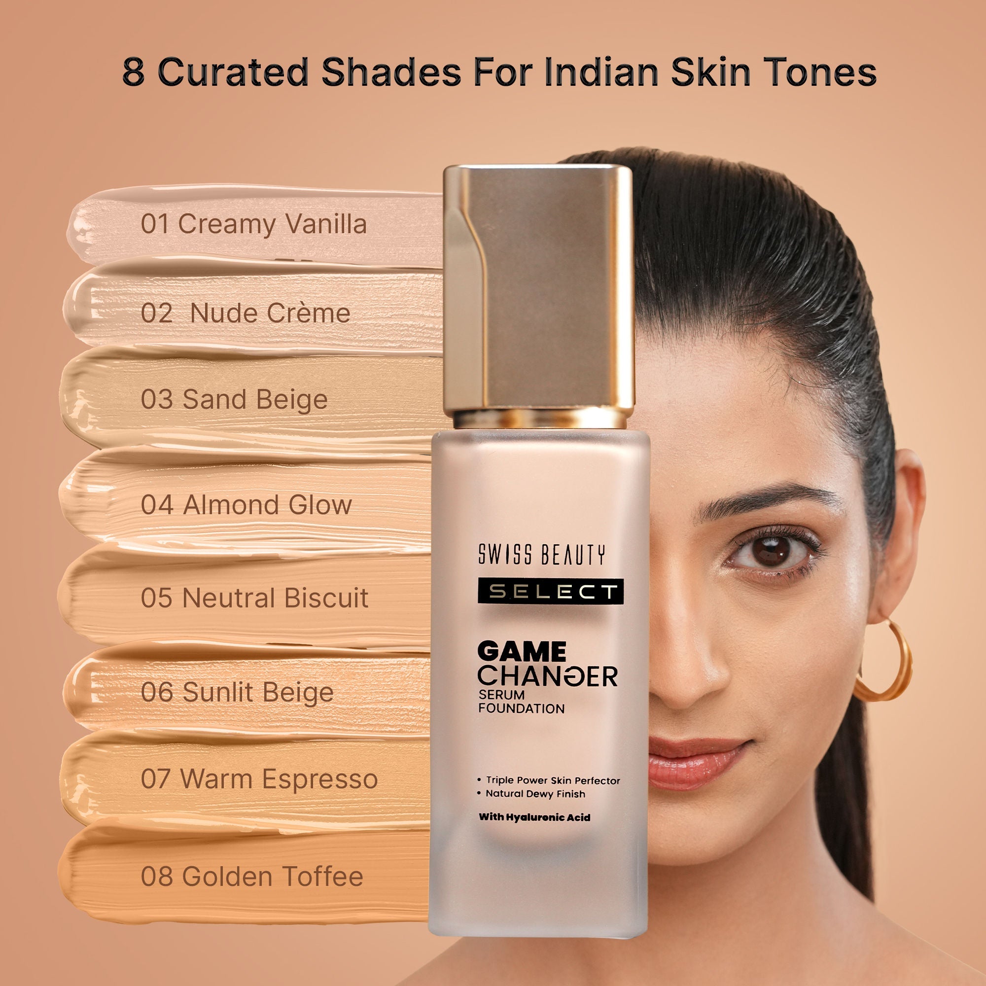 Swiss Beauty Select Game Changer Serum Foundation - Nude Creme