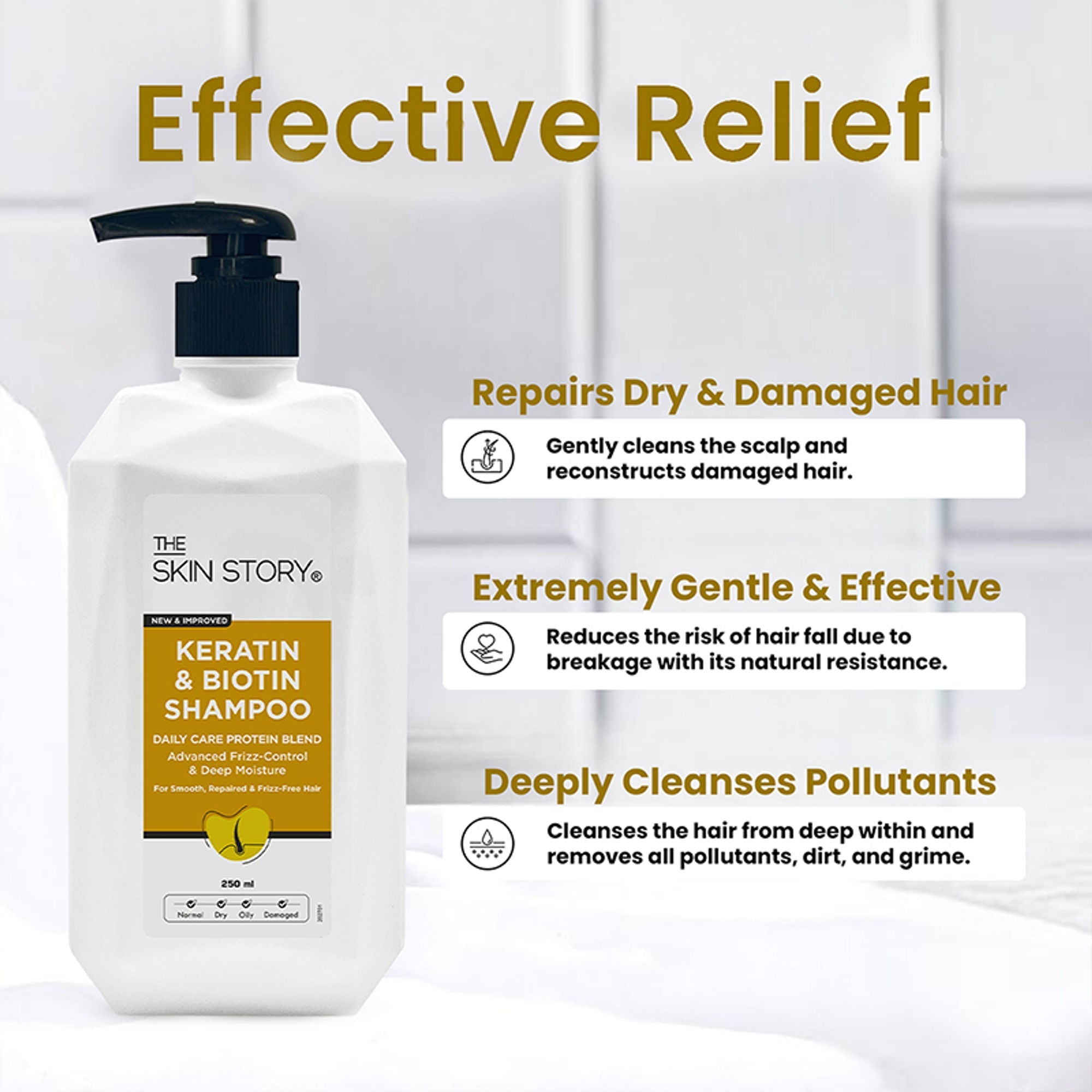 The Skin Story Advanced Frizz Control Keratin Shampoo
