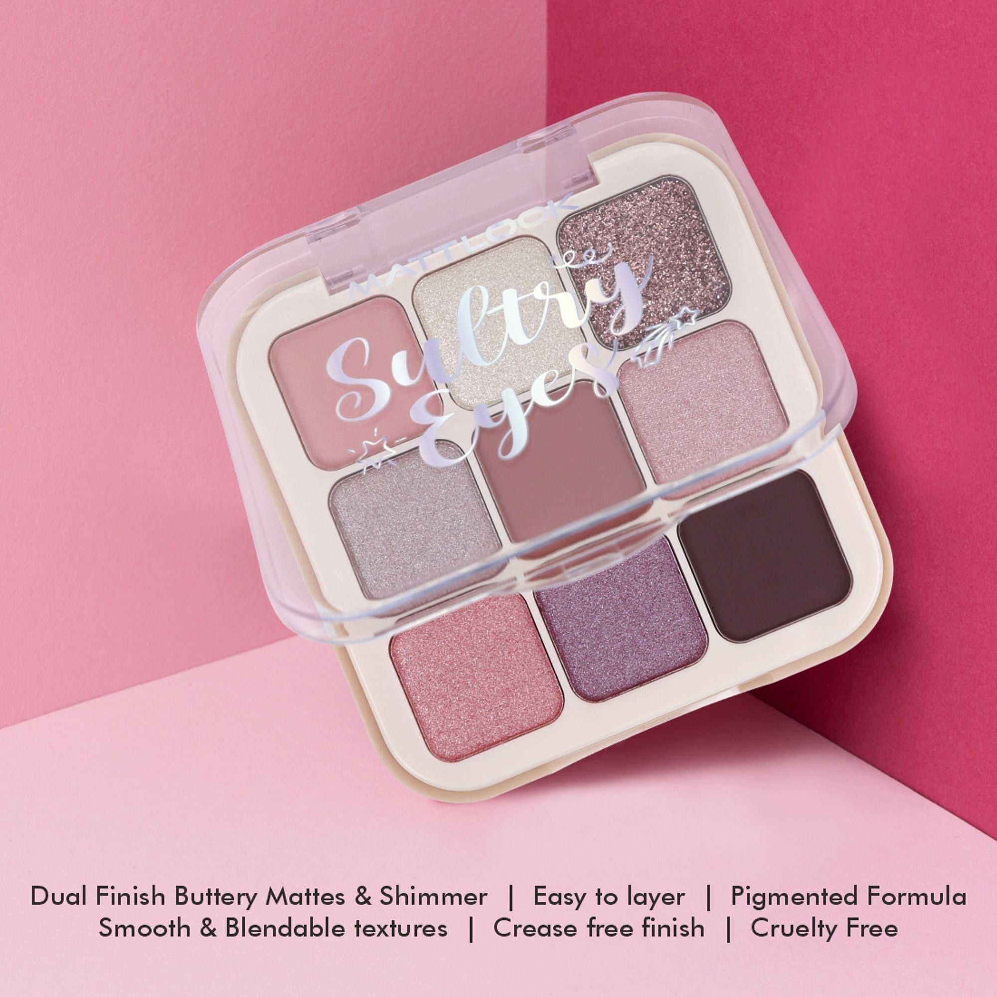 Matt Look Sultry Eyes Highly Pigmented Blendable Long Lasting Eyeshadow Palette - 03 Sundowner