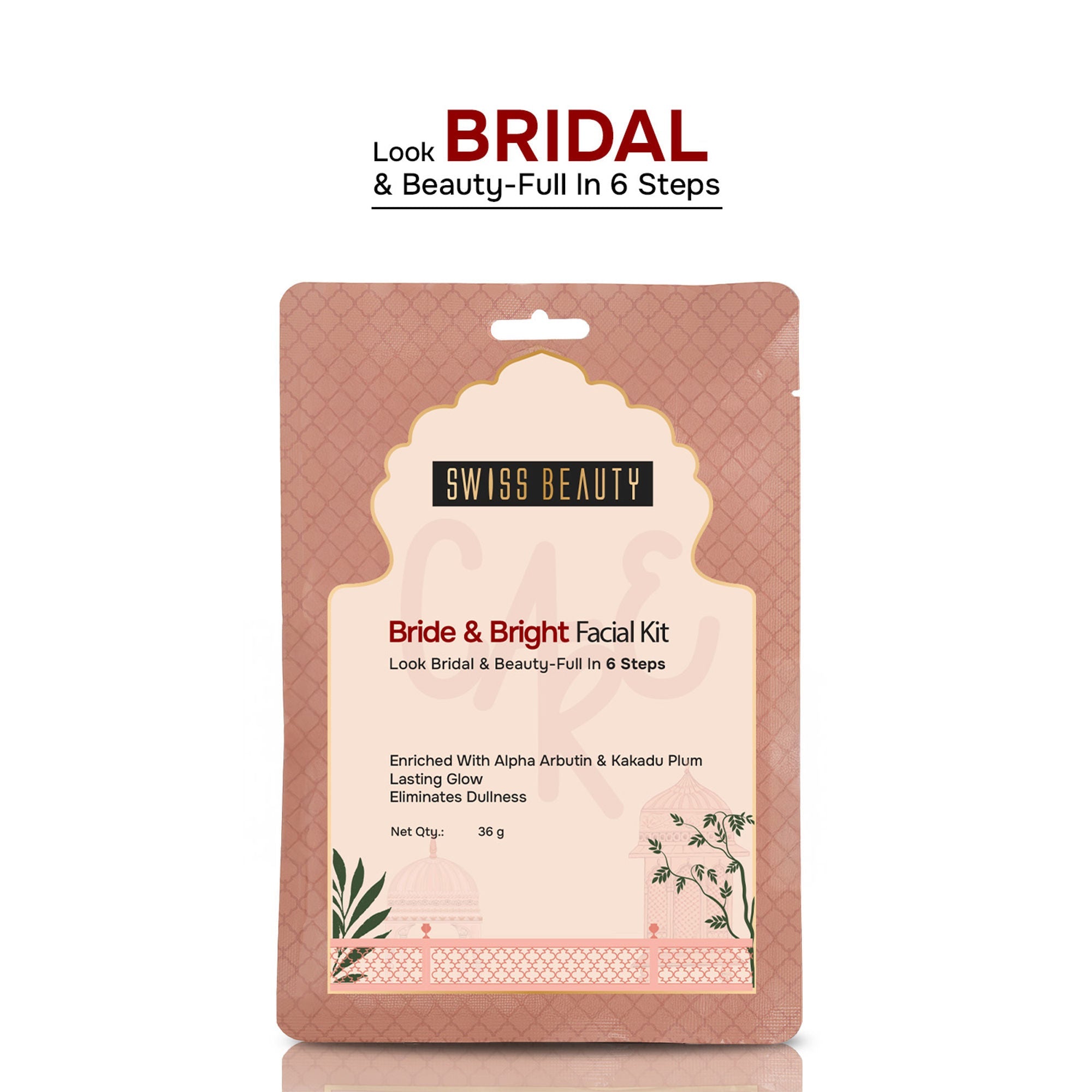 Swiss Beauty Care Bride & Bright Facial Kit With Alpha Arbutin ,Kakadu Plum 6 Steps For Bridal Glow