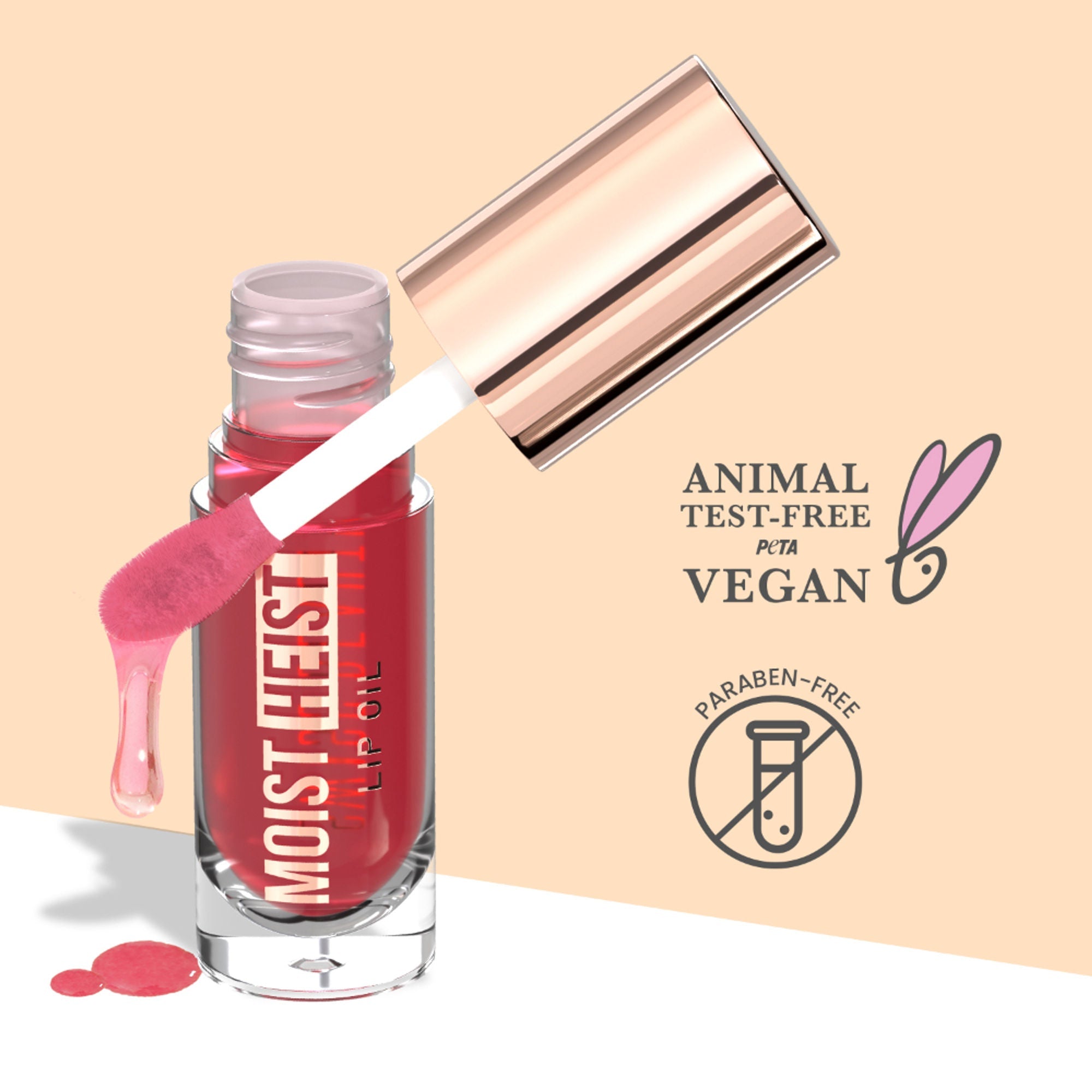 Swiss Beauty Moist Heist Lip Oil Colour-Changing With Vitamin E & Mint Oil - 3 Melon Loot