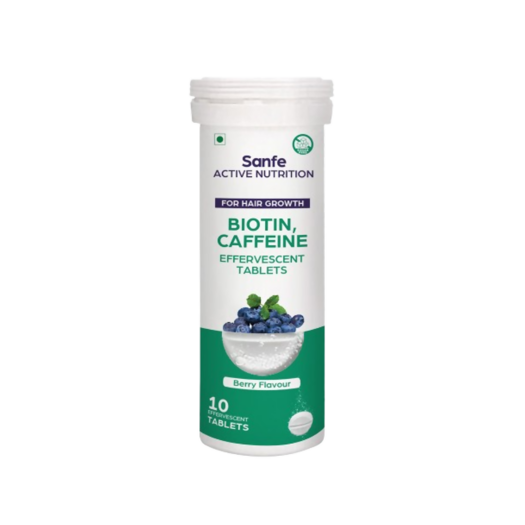 Sanfe Active Nutrition Biotin Caffeine Effervescent Tablets For Hair Growth