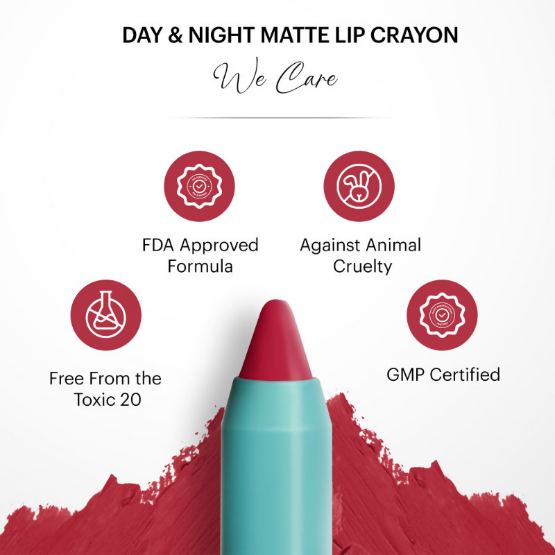 Parul Garg Beauty Day & Night Creamy Matte Lip Crayon - Boss Babe 45