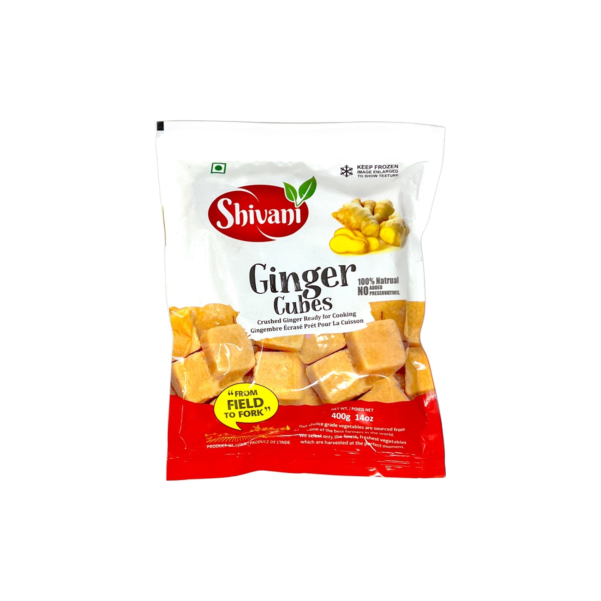Shivani Frozen Ginger Cubes 400g