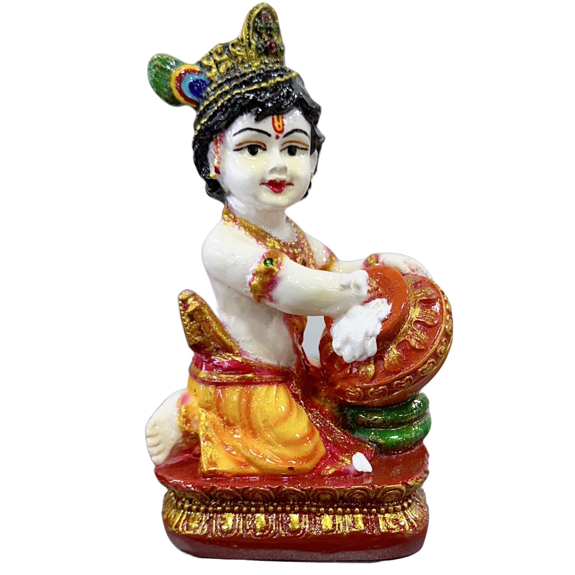 Globex Impex Bal Gopal With Matki Statue 4''