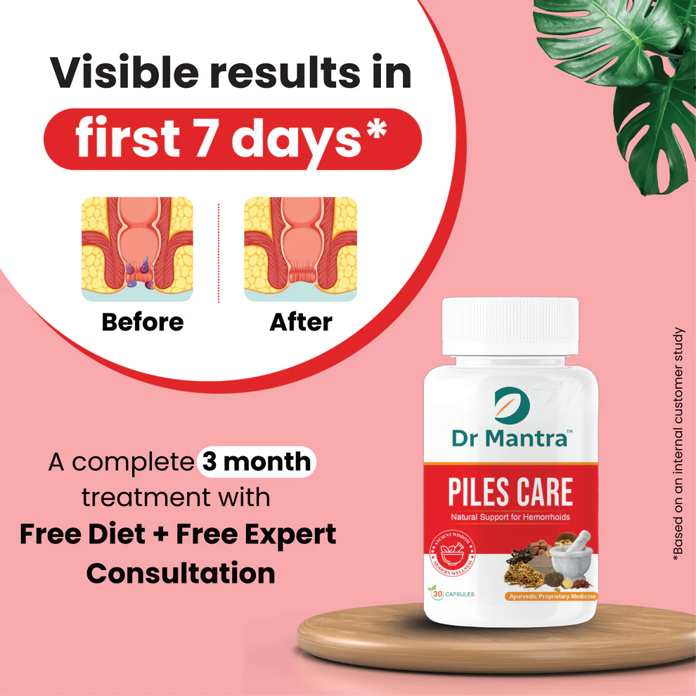 Dr Mantra Piles Care Capsules for Piles & Chronic Constipation Relief| 30 Capsules