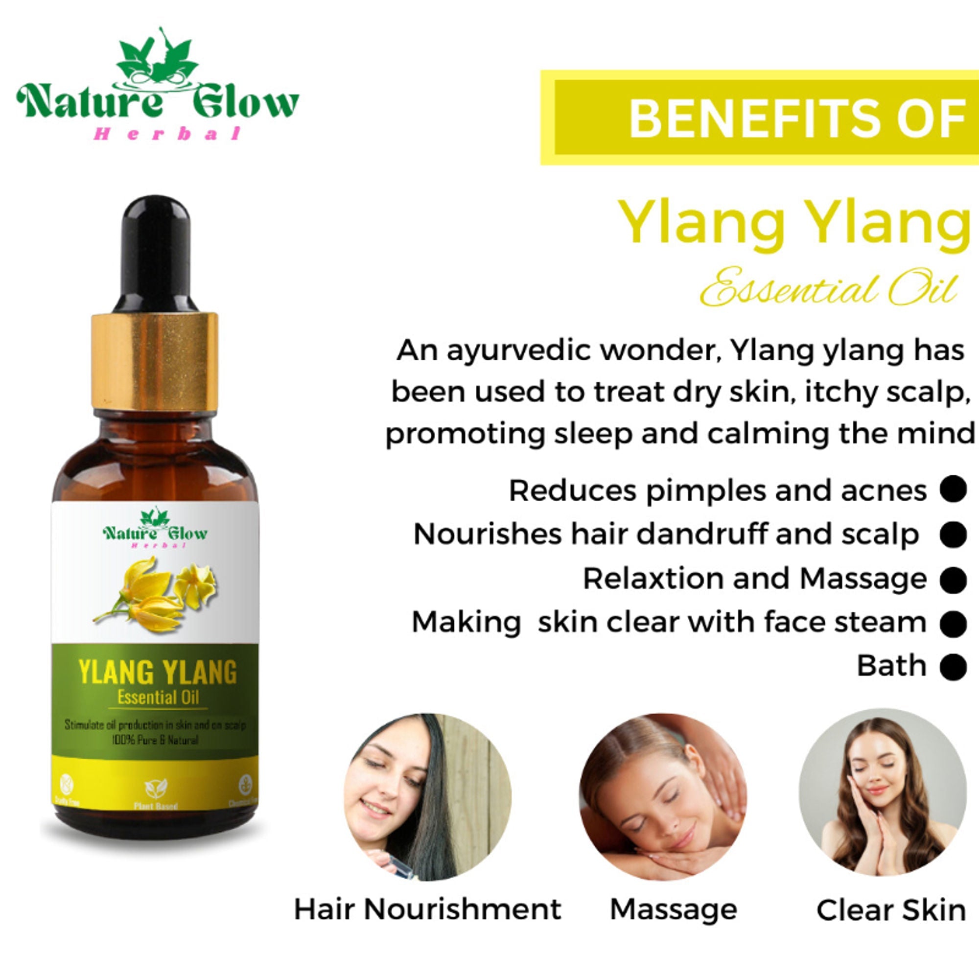 Nature Glow Herbal Ylang Ylang & Orange Essential Oil Combo